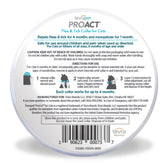 TevraPet Proact Flea and Tick Collar for Cats, 8 Months of Flea and Tick Protection, Repels Mosquitos - 2ct